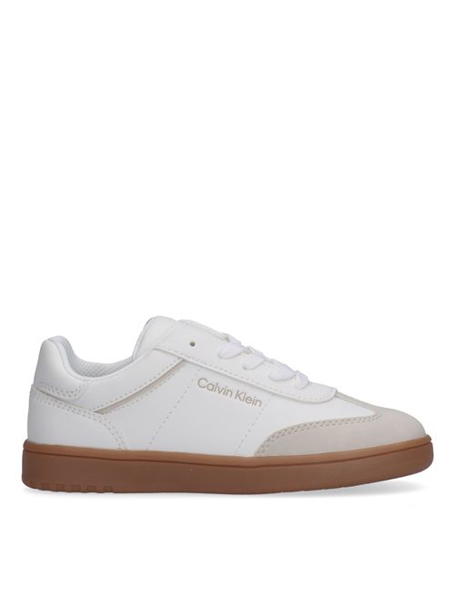Sneakers bianche beige CALVIN KLEIN | 83159BEIGE BIANCO